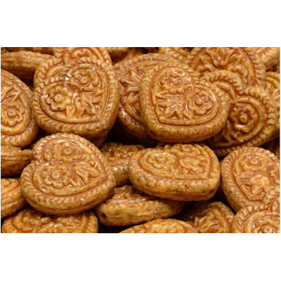 Heart Beads With Flowers 17x17mm No. 5343