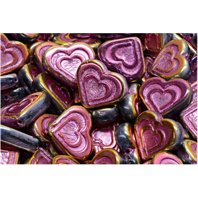 Heart in heart beads no. 2648 (14x16mm)