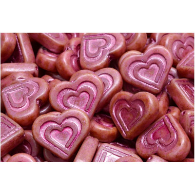 Heart in heart beads no. 2651 (14x16mm)