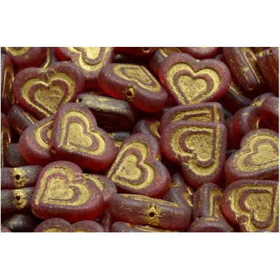 Heart in heart beads no. 2662 (14x16mm)