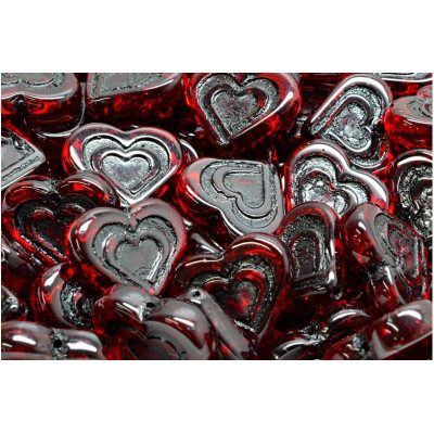 Heart in heart beads no. 2667 (14x16mm)