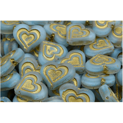 Heart in heart beads no. 2671 (14x16mm)