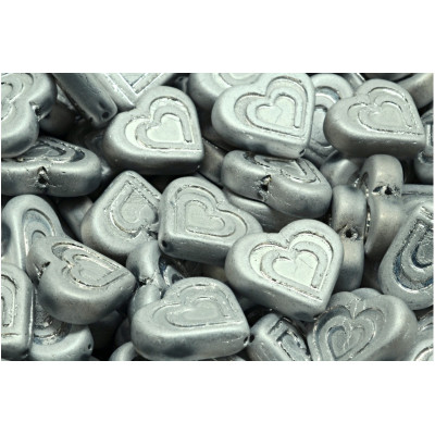 Heart in heart beads no. 2673 (14x16mm)