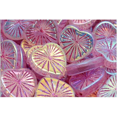 Kiwi Heart beads 18x18mm No. 2385 - 00030/28703/43807