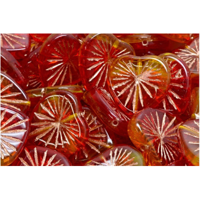 Kiwi Heart beads 18x18mm No. 2392 - 90080-80020-54307