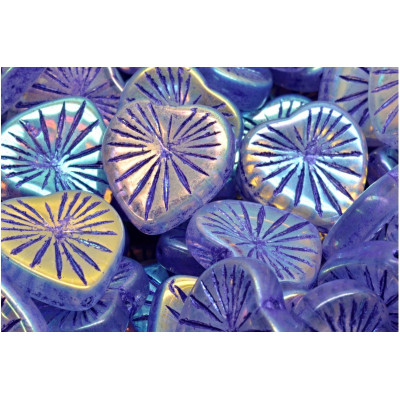 Kiwi Heart beads 18x18mm No. 2394 - 00030-28703-43810