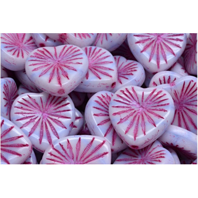 Kiwi Heart beads 18x18mm No. 2396 - 07304-43807