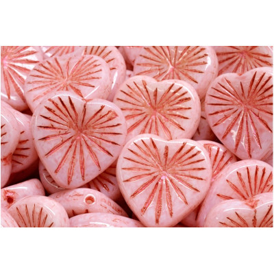 Kiwi Heart beads 18x18mm No. 4742 - 02010-43808-34304