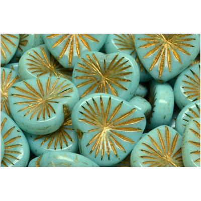 Kiwi Heart beads 18x18mm No. 4744 - 02010-54302-34308