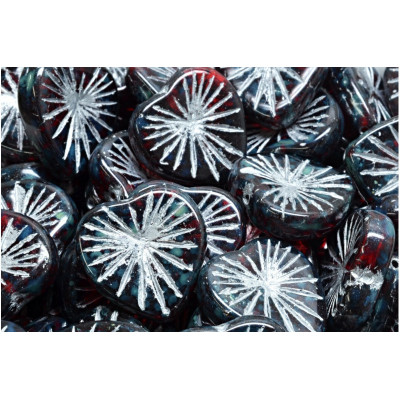 Kiwi Heart beads 18x18mm No. 4746 - 90080-86800-54301