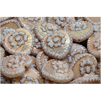 Heart with rose beads No. 2847 (17x17mm)