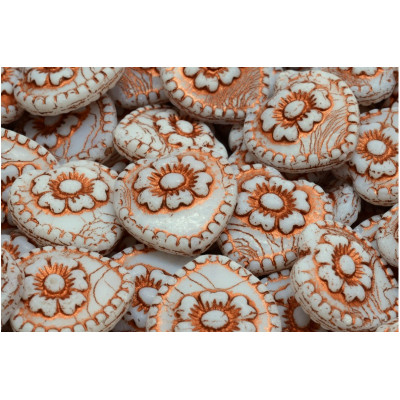 Heart with rose beads No. 2851 (17x17mm)