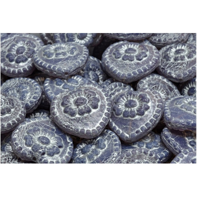 Heart with rose beads No. 2853 (17x17mm)