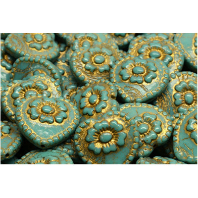 Heart with rose beads No. 2855 (17x17mm)