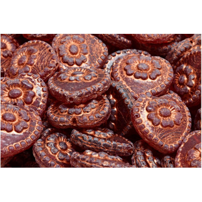 Heart with rose beads No. 2857 (17x17mm)