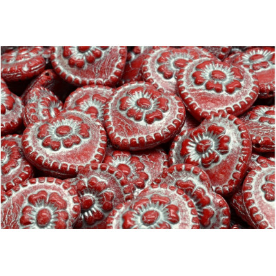 Heart with rose beads No. 2858 (17x17mm)