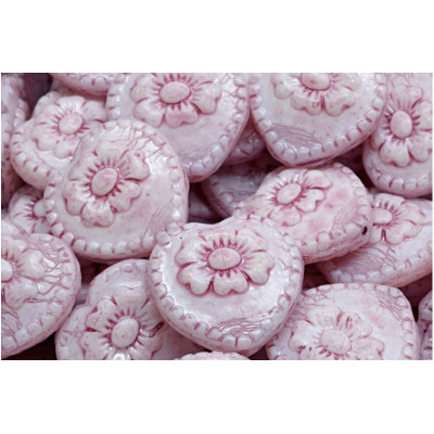 Heart with rose beads No. 2381 (17x17mm)