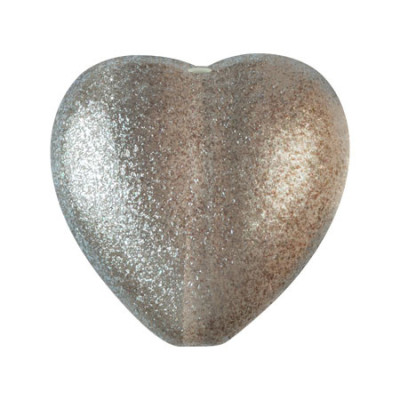 Candy Light Mint Glass Heart Beads 15x16mm - FP Selection (4pcs)