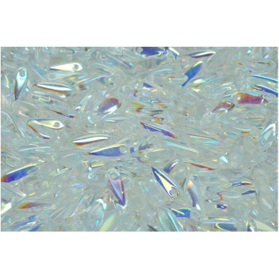 Czech dagger beads 3x10 mm No. 2261 - CRYSTAL AB