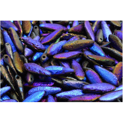 Czech Dagger beads 5x16 mm No. 2585 - 23980-ETCH-22203