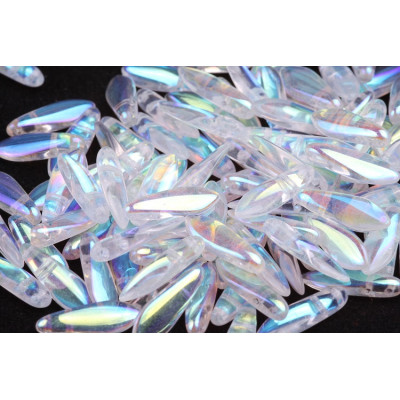 Czech glass two-hole dagger beads 5x16 mm 00030-28701