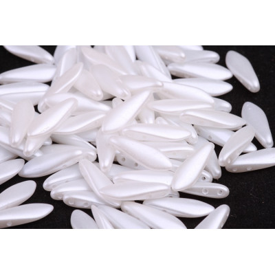 Czech glass two-hole dagger beads 5x16 mm 02010-25001