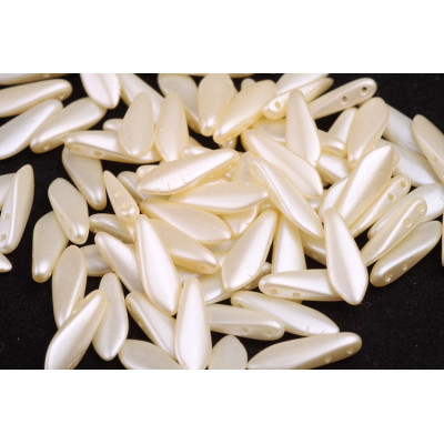 Czech glass two-hole dagger beads 5x16 mm 02010-25039