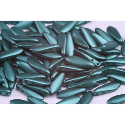 Czech glass two-hole dagger beads 5x16 mm 02010-25043