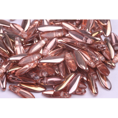 Czech glass two-hole dagger beads 5x16 mm 00030-27101