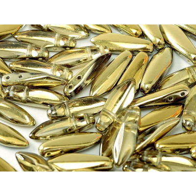 Czech glass two-hole dagger beads 5x16 mm 00030-26441