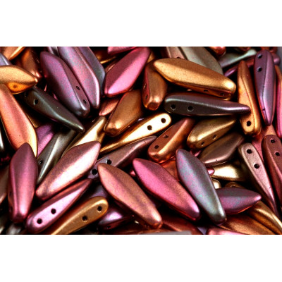 Czech glass two-hole dagger beads 5x16 mm 00030-01640