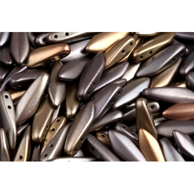 Czech glass two-hole dagger beads 5x16 mm 00030-01670