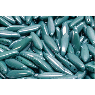 Czech glass two-hole dagger beads 5x16 mm 63130-14464