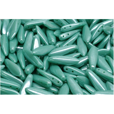 Czech glass two-hole dagger beads 5x16 mm 63130-14400