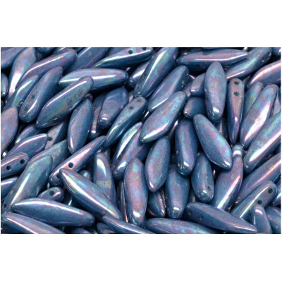 Czech glass two-hole dagger beads 5x16 mm 63030-15001