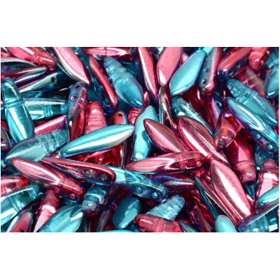 Czech glass two-hole dagger beads 5x16 mm 00030-48213