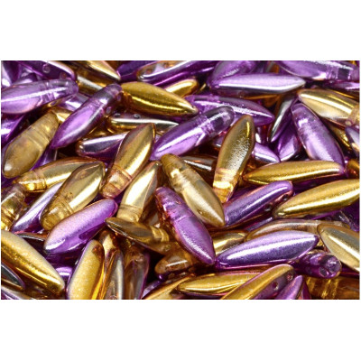 Czech glass two-hole dagger beads 5x16 mm 00030-48216