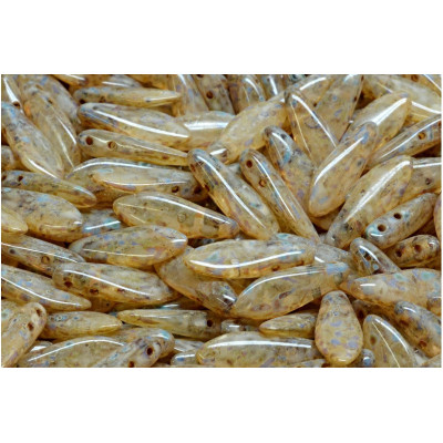 Czech glass two-hole dagger beads 5x16 mm 00030-86800-33301