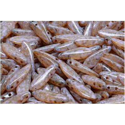 Czech glass two-hole dagger beads 5x16 mm 00030-86800-33305