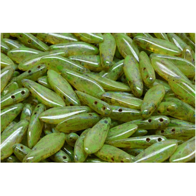 Czech glass two-hole dagger beads 5x16 mm 00030-86800-33311