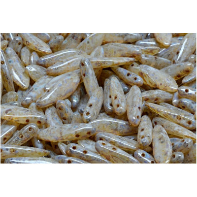 Czech glass two-hole dagger beads 5x16 mm 00030-86800-33312