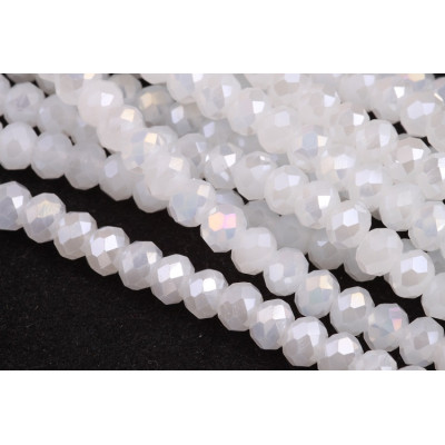 Faceted rondelle glass beads 1529 (6x5 mm)