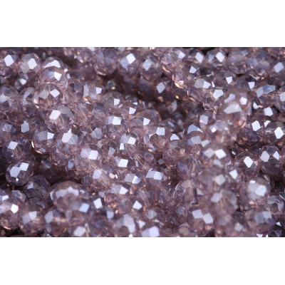 Faceted rondelle glass beads 1531 (6x5 mm)