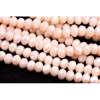 Faceted rondelle glass beads 1533 (6x5 mm)