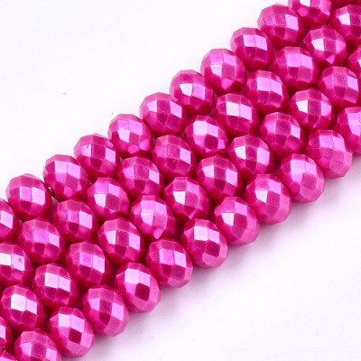 Faceted rondelle glass beads 1790 (8x6 mm)