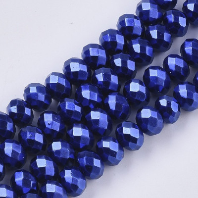 Faceted rondelle glass beads 1794 (8x6 mm)