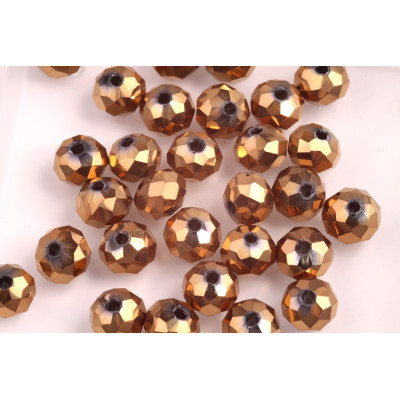 Faceted rondelle glass beads 2098 (8x6 mm)