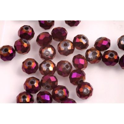 Faceted rondelle glass beads 2100 (8x6 mm)