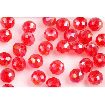 Faceted rondelle glass beads 2104 (8x6 mm)