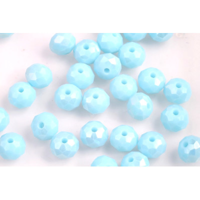 Faceted rondelle glass beads 2105 (8x6 mm)